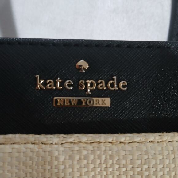 Kate Spade Handbag New York Cameron Street Shell Staci Straw Medium Tote Raffia - Picture 7 of 16